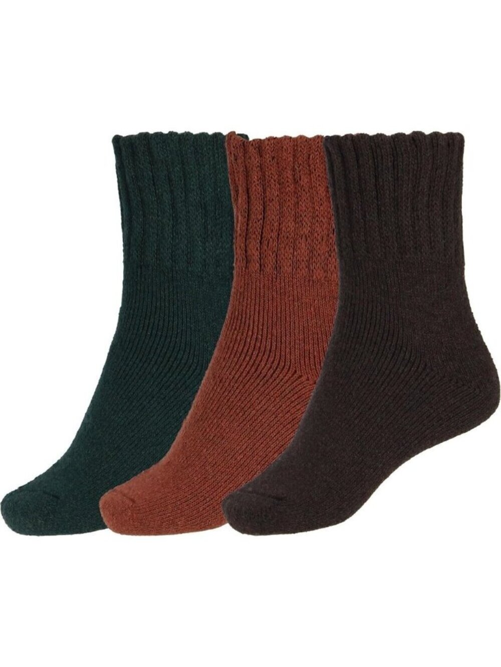 BenSorts Women 3 Packs Green Orange BrownWinter Thick Warm Polyester Boots Socks